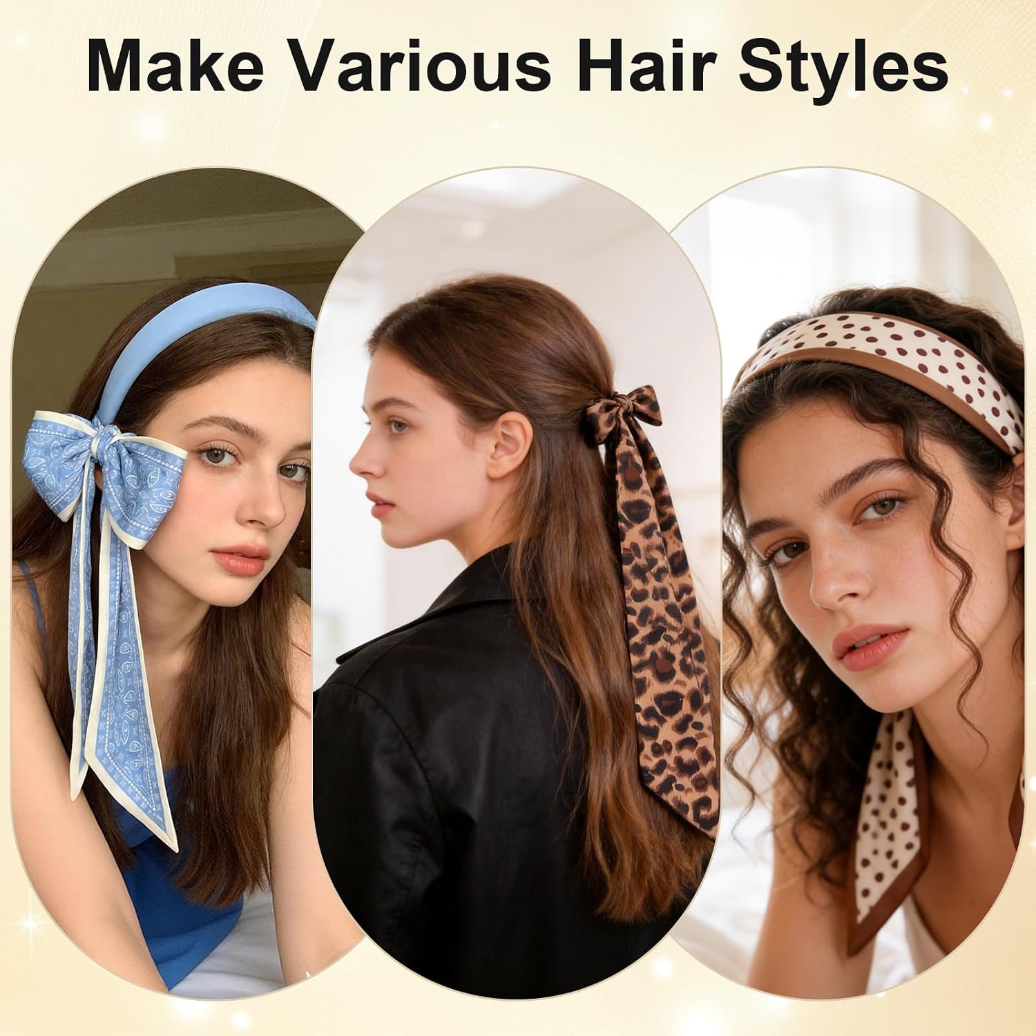 ZLFSRQ 20Pcs Purse Scarf for Handbags Vintage Silk Head Neck Scarf for Women Fashion Long Skinny Hair Scarves Accessories Stylish Bag Scarves Bulk Versatile Ribbon Satin Hair Wrist Headband Gifts
