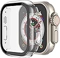 ULOE 対応 Apple Watch Ultra 3 (2025) / Ultra 2 / Ultra 49mm 用 ケース, 対応アップルウォッチ Ultra 3 / Ultra 2 / Ultra 49mm 保護カバー 超薄型 高透過率 傷防止 ガラスフィルム 一体型 PC素材全面保護（クリア）