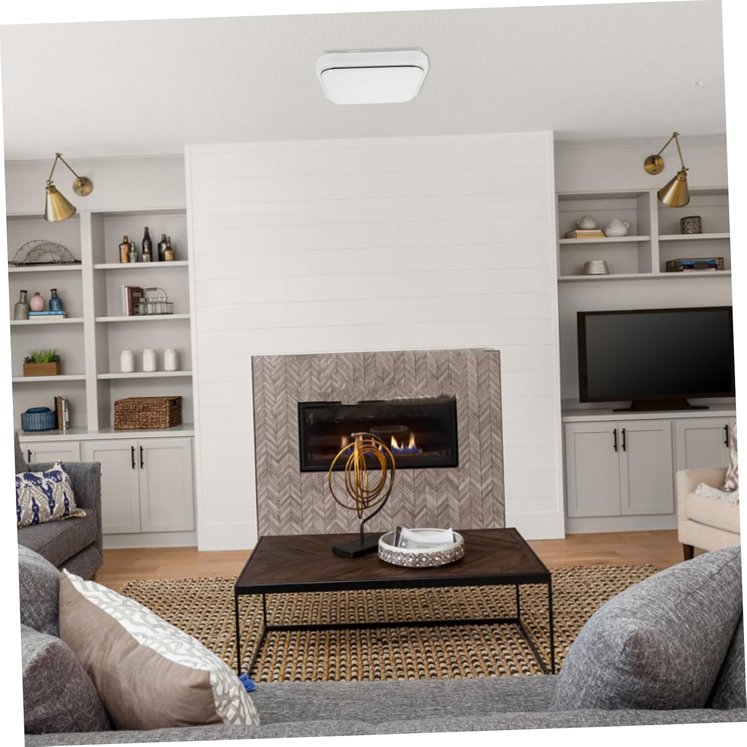 Levemolo Square Ceiling Lamp Shade Elegant Led Replacement Cover for Decor Simple Design Suitable for Bedroom Kitchen and Balcony and Stylish