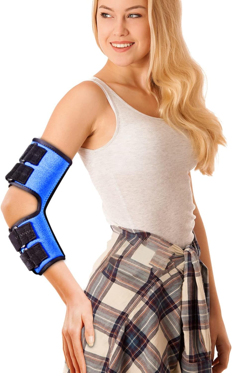 Elbow Brace, Night and Day Splint for Ulnar Nerve Entrapment for Left and Right, Cubital Tunnel Syndrome Physical Therapy and Recovery, Arm Immobilizer for Sleep and Work, for Woman, Man