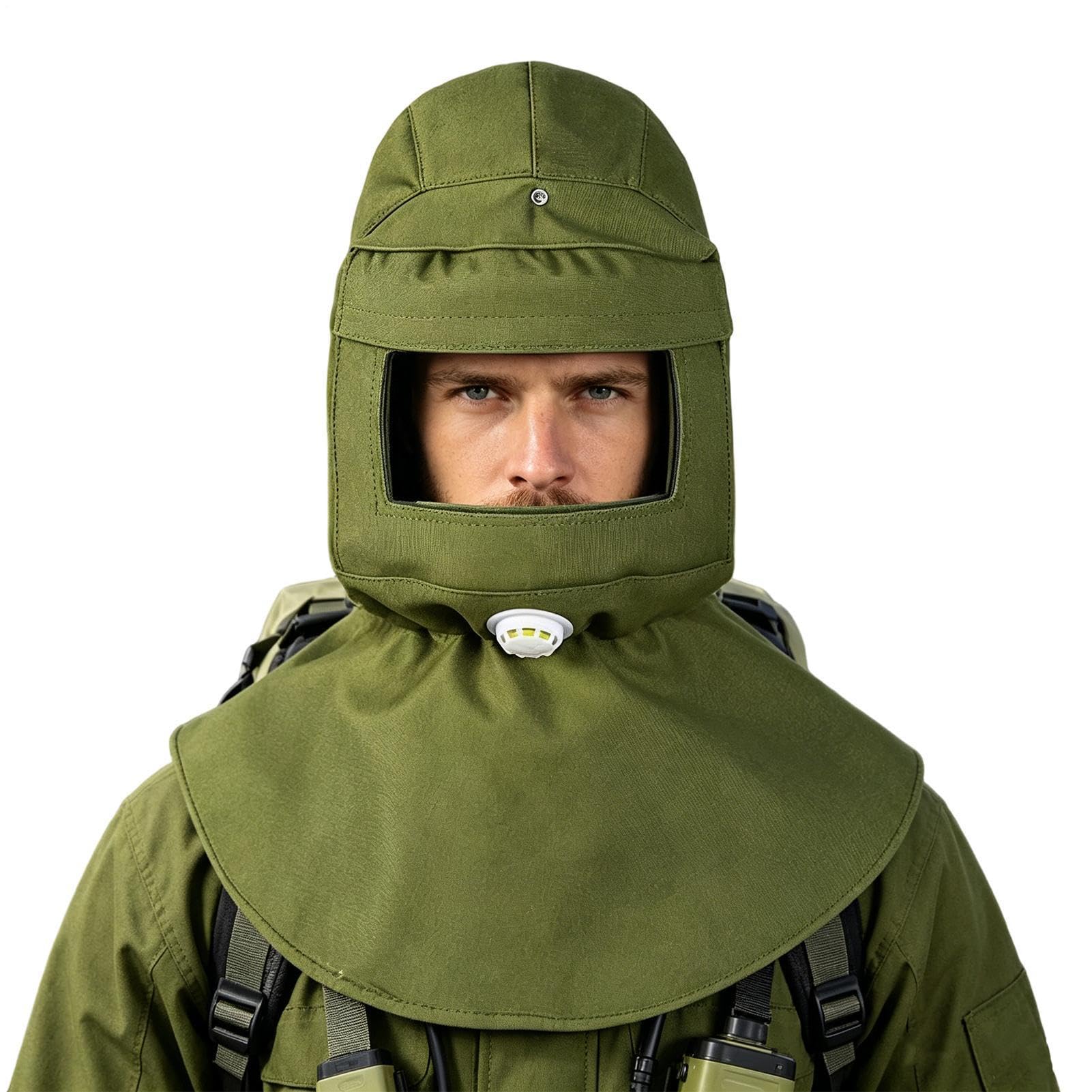 Protector Facial para Trabajo Cubierta Antivaho contra Ceniza Volcánica | de Protección Facial Completa Para Aventura al Aire Libre, Rescate en Incendios, Barrera de Piel y Cabello