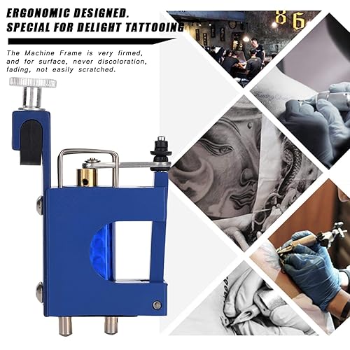 Miniatura 3 de Profesional Rotary Tattoo Machine Motor LinerShader Supply Alloy Stealth Rotary Tattoo Gun (azul)