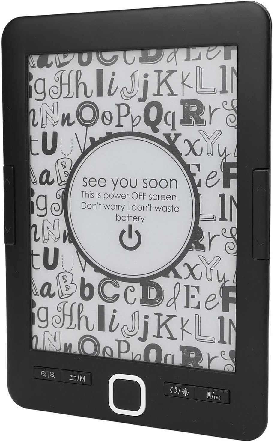 Electric Book Reader, 6 Inch Ink Screen EReader with 8GB Storage and Adjustable Brightness for Commuting and Travel