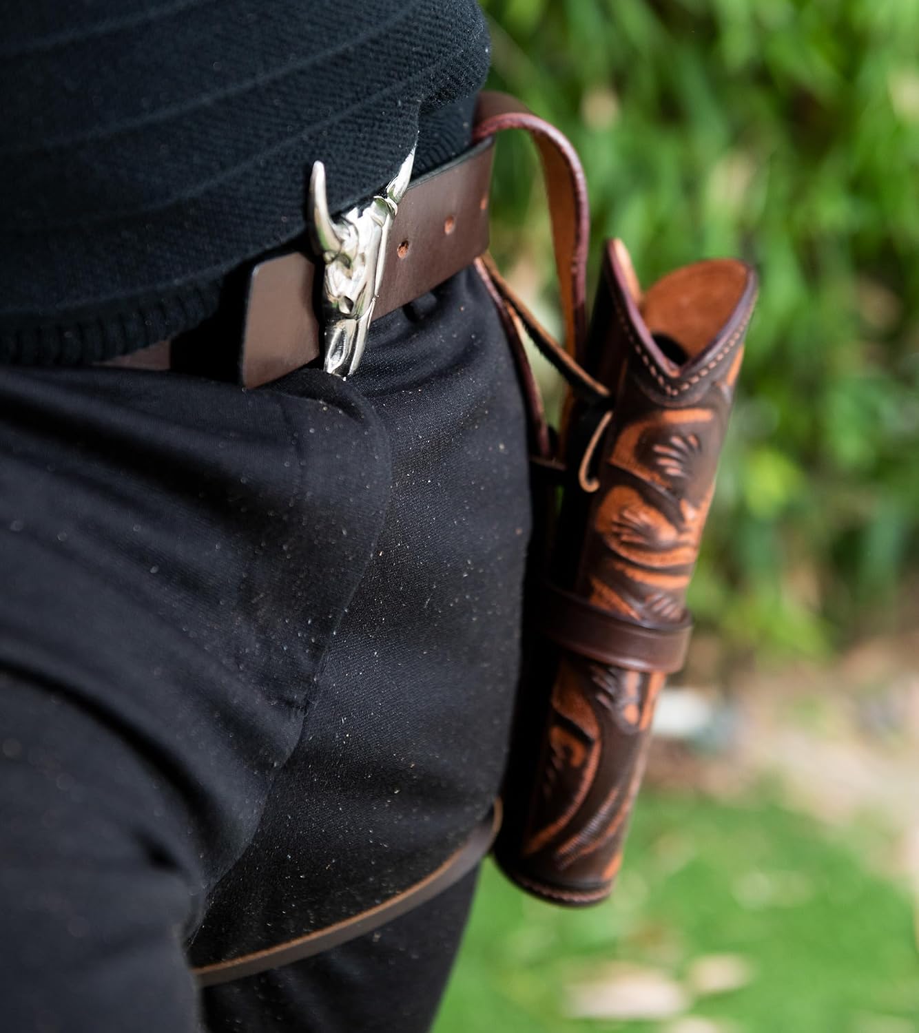 Hulara Leather Western Gun Holster Heritage Rough Rider .Colt SAA Wrangler Single Six Vaquero Uberti Cattleman Cowboy Holsters for 4.75" and 5.5" Barrel Revolvers