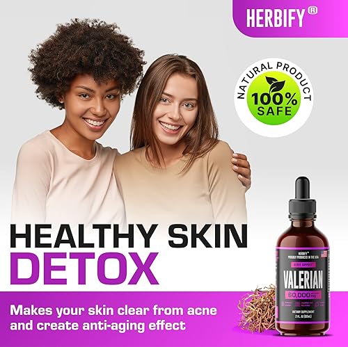 Miniatura 6 de HERBIFY Bundle - Gotas K2 y D3 y tintura de raíz de valeriana - Fuerza ósea y apoyo del sistema nervioso