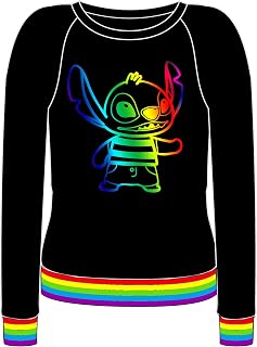 Rainbow - Sudadera para mujer, color negro