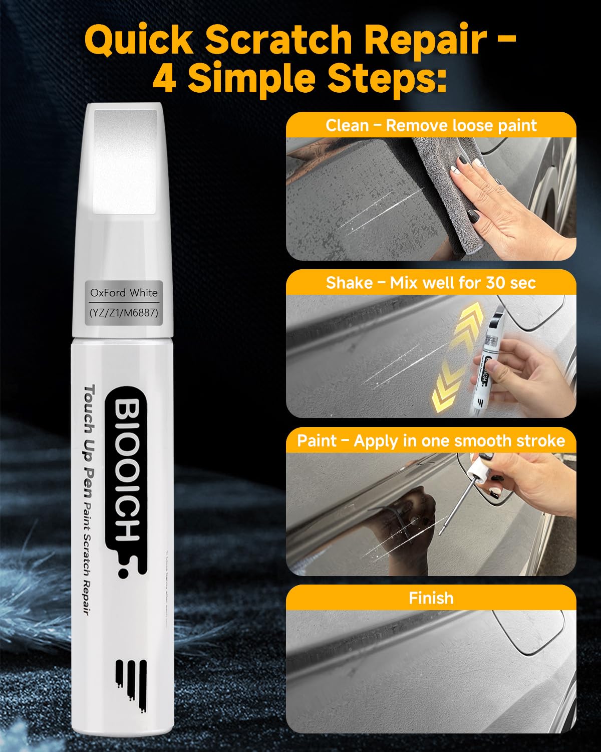 Amazon.com: BIOOICH Touch Up Paint Pen Exact Color Match Car Chip