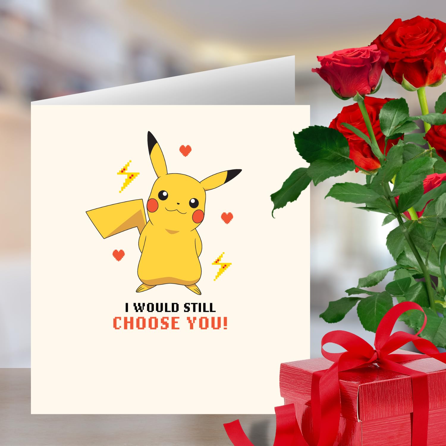 Pokemon I Would Still Choose You Valentine's Day Card Office Products