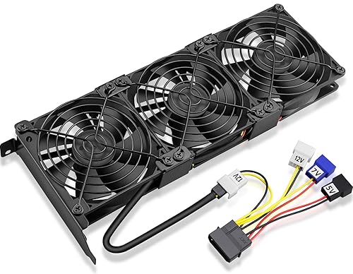 Miniatura 10 de GDSTIME Ventiladores de tarjeta gráfica, Enfriador de tarjeta gráfica, Enfriador de tarjeta de video, ranura PCI Dual 3.543 in 3.622 in