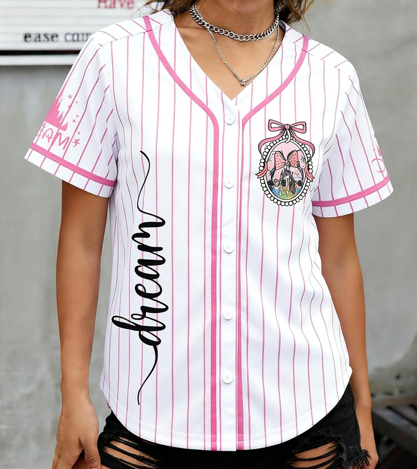 Magical Princess Baseball Shirts for Women Princess Jersey Tshirt Magic Castle Trips Button Up Short Sleeve Jersey Top