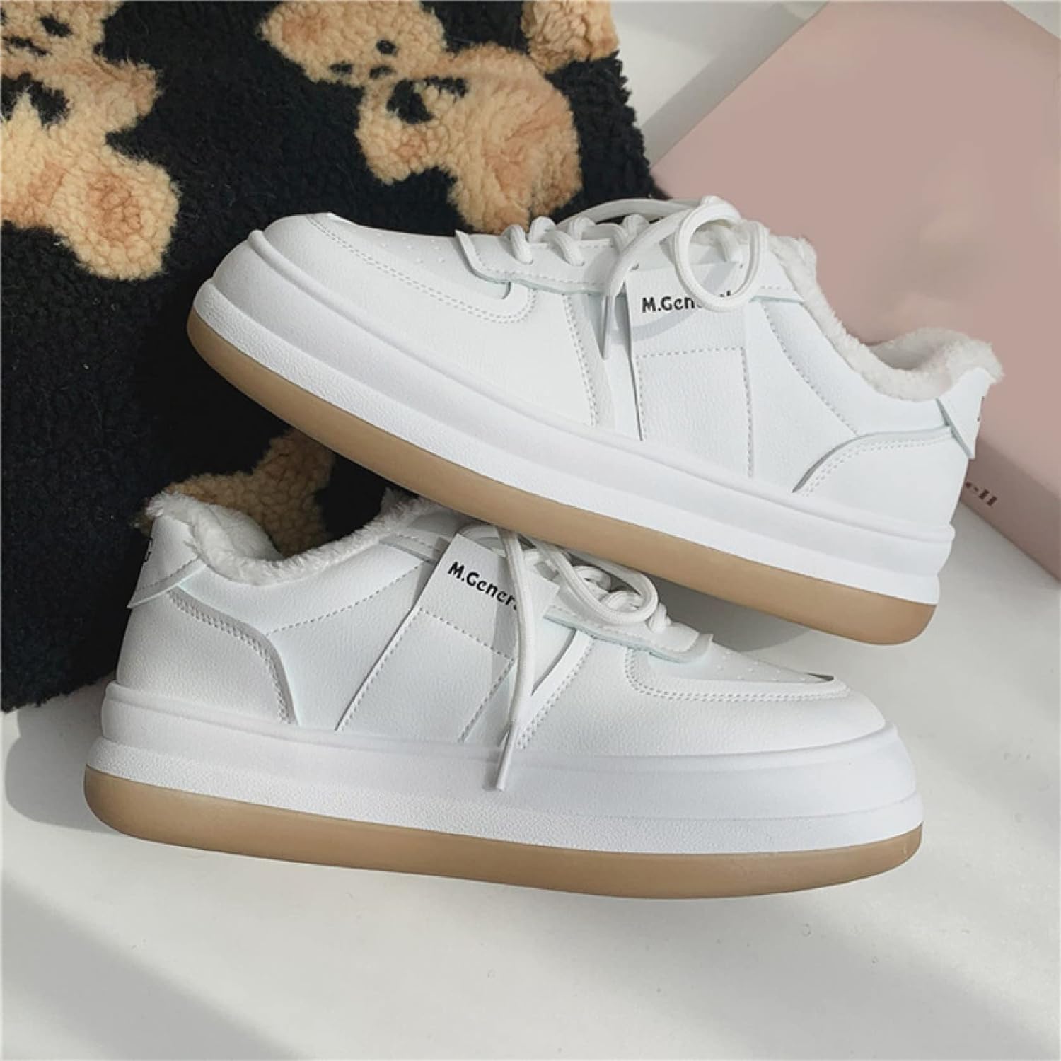 [ダキシ] スニーカー クッション レディース レースアップ 厚底スニーカー ローカット シューズ カジュアル レディース スニーカ