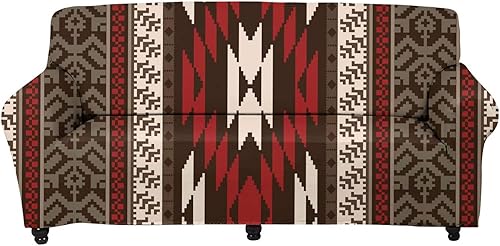 Funda de sofá estilo navajo indio retro azteca para sofá de 1 cojín, funda lavable para mueblesprotector de sofá