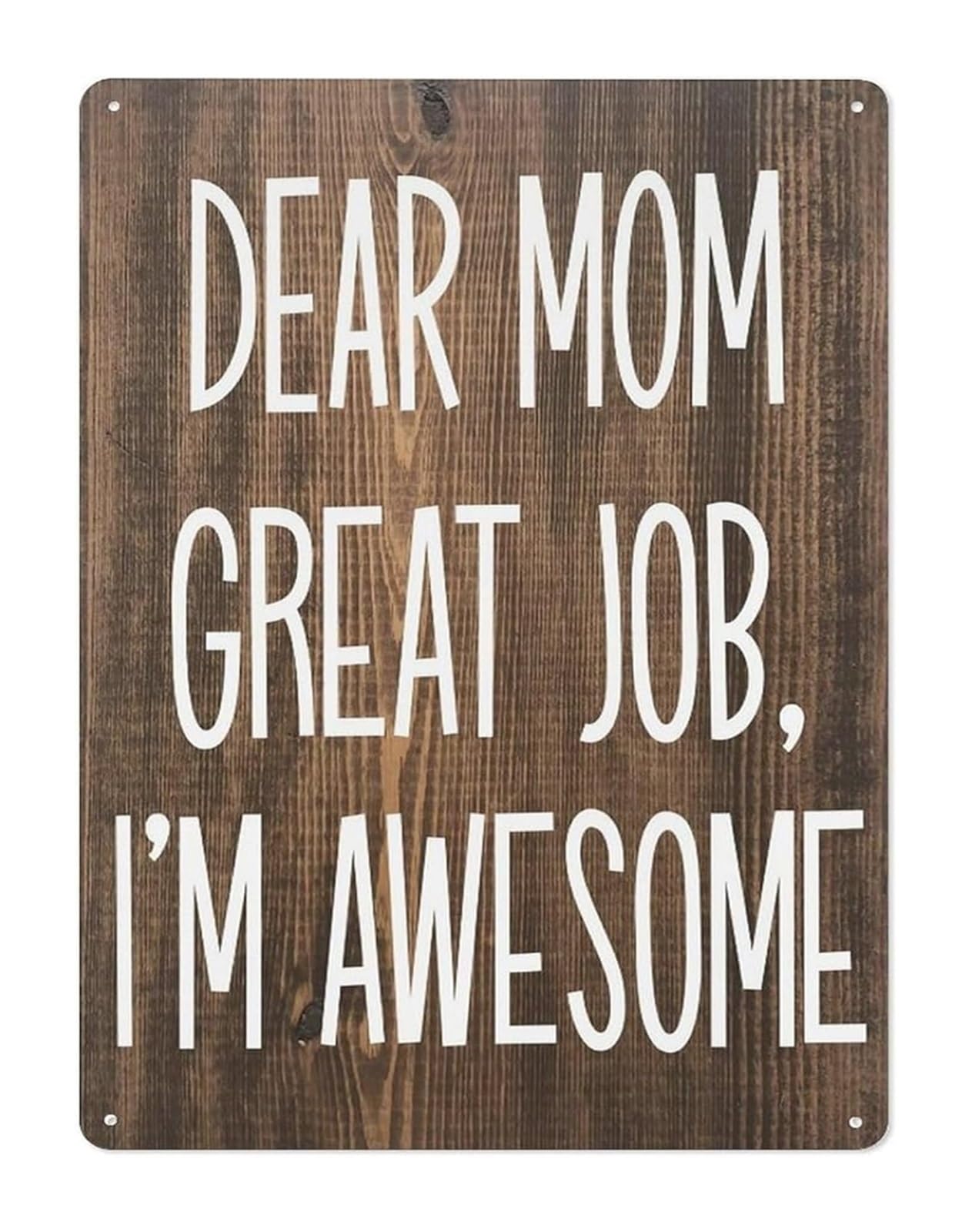 EKFBQBGW Mom Metal Sign Funny Im Awesome Saying Tin Plaque Humorous Wall Decor for Kitchen Dining Room 8 X 12 inch