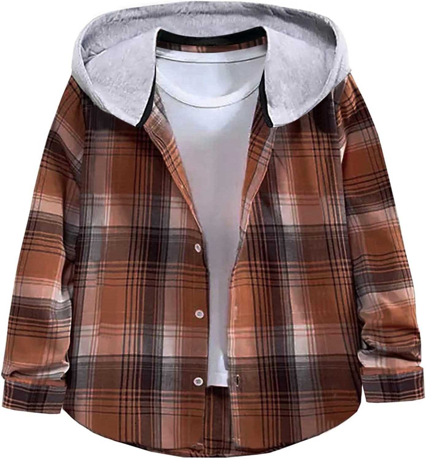 Geckatte Kids Boys Girls Button Down Shirts Long Sleeve Lightweight Plaid Hooded Flannel Shirt Cute Tops Geckatte Kids Boys Girls Button Down Shirts Long Sleeve Lightweight Plaid Hooded Flannel Shirt Cute Tops