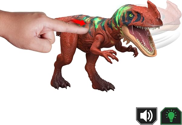 Mattel Jurassic World Figurine de Dinosaure Rugissement Féroce avec Mouvement de mâchoire, Attaque multidirectionnelle et Effets sonores (Les espèces Peuvent Varier), JKL76 - 4