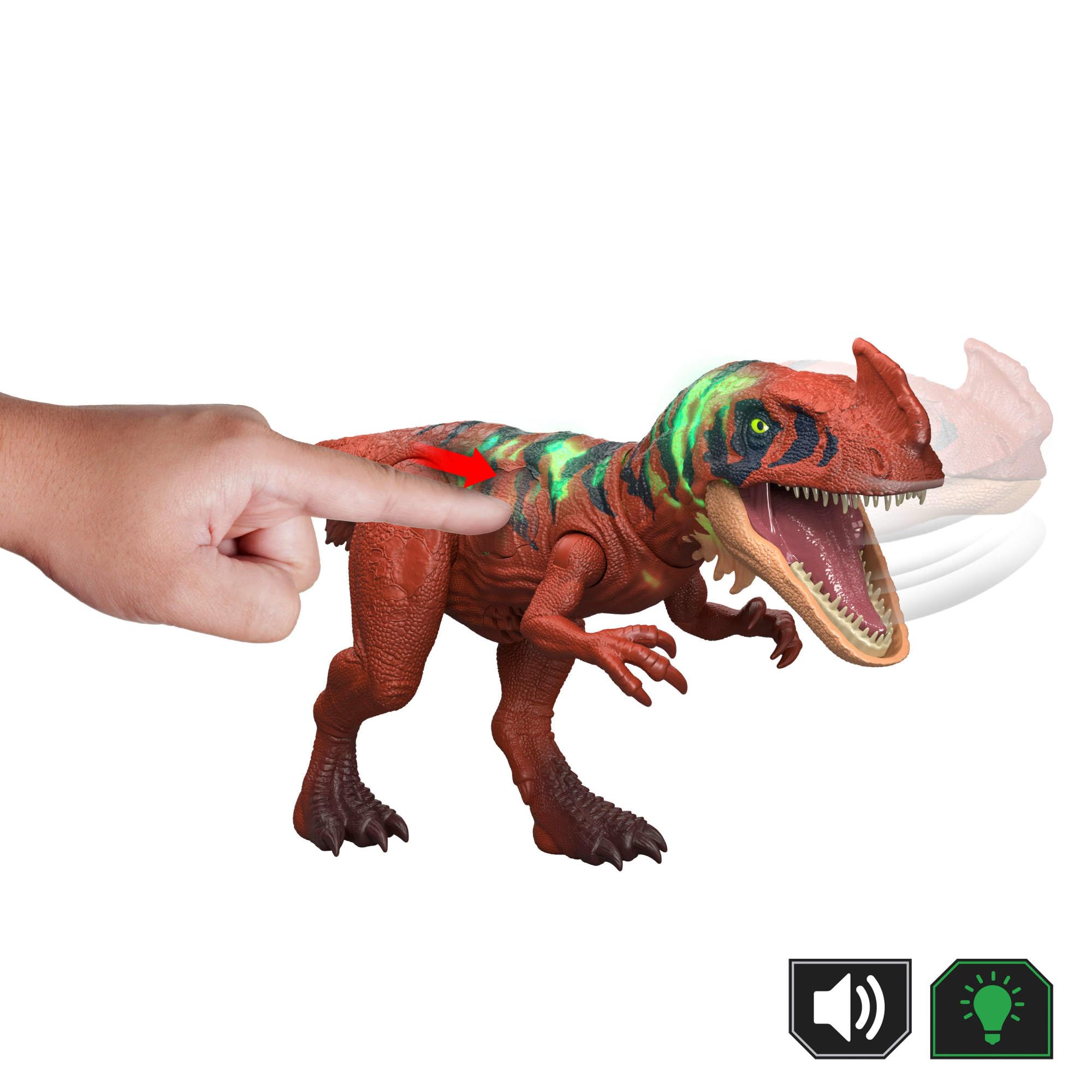 Mattel Jurassic World Figurine de Dinosaure Rugissement Féroce Mouvement Mâchoire Attaque Effets Sonores JKL76