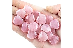 10 PCS Heart Rose Quartz Crystals