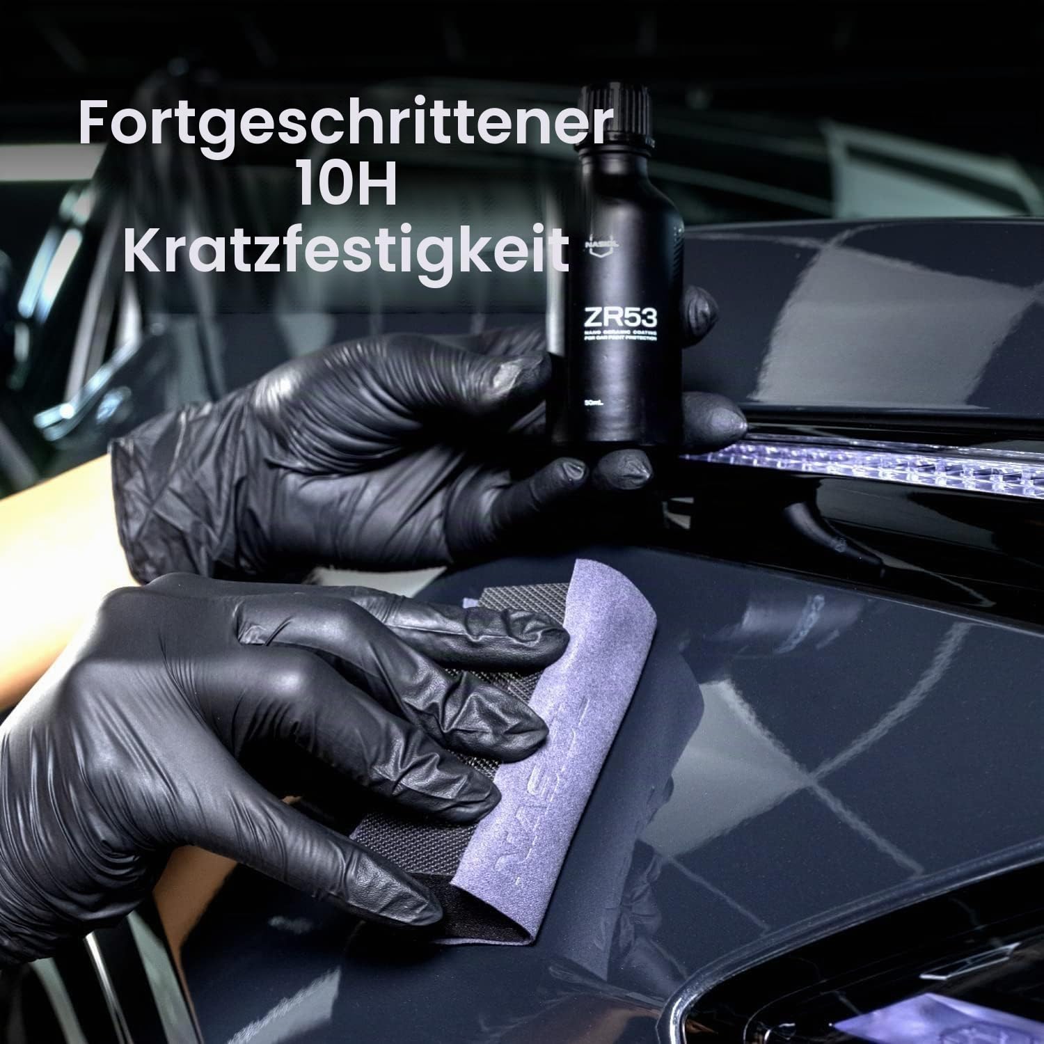NASIOL ZR53 Nano Keramikversiegelung Auto, Keramikversiegelung, Lackversiegelung Auto, Keramik Autolack,Ceramic Coating, Hochwertige Nano Keramik Fliesen Kit 9H Farbschutz 50 ml