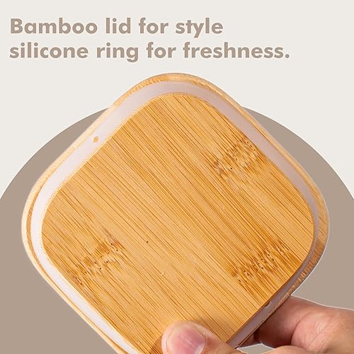 Miniatura 7 de Recipientes grandes de almacenamiento de alimentos de vidrio de 1.2 galones (148 onzas), recipientes de almacenamiento de boca ancha con tapas