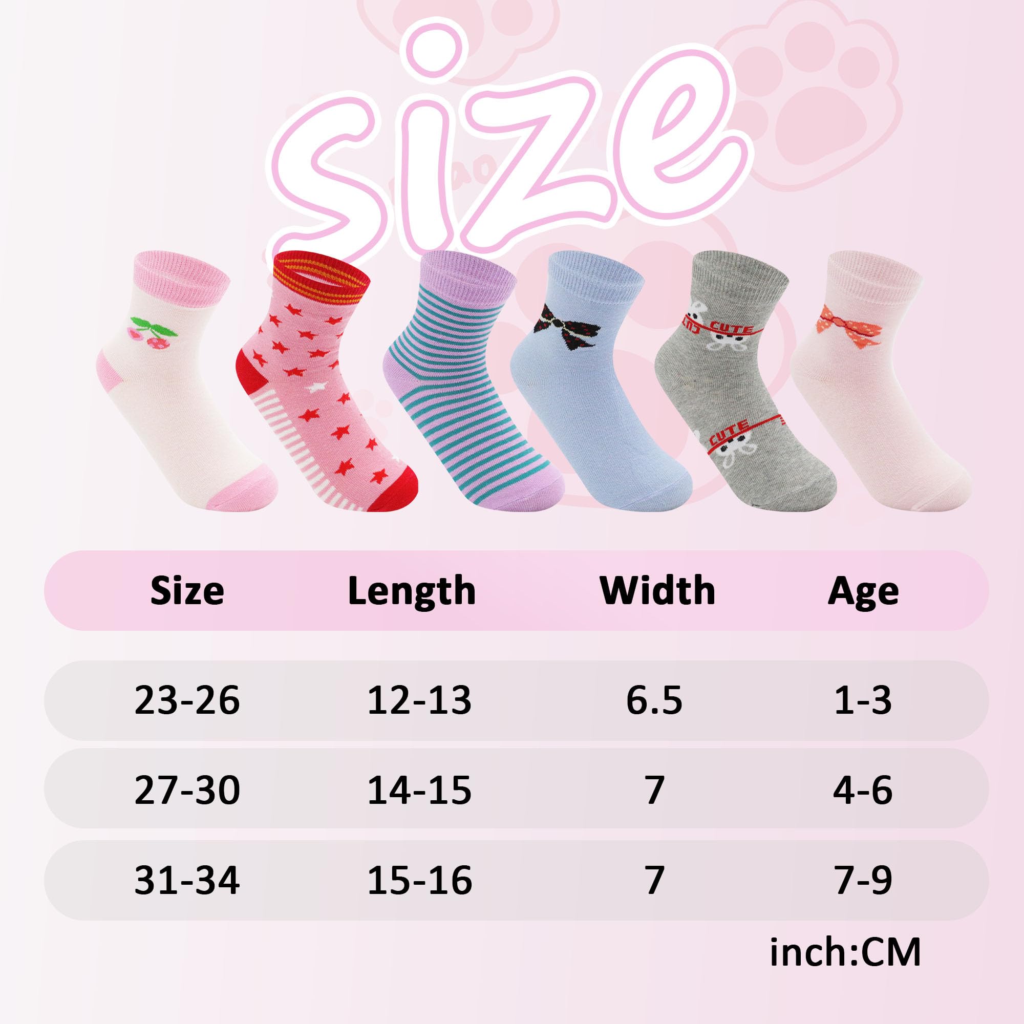 Chaussettes Enfants Filles Garçons en Coton Douces Cheville Coloré Sport