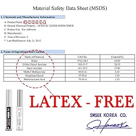 Black Eyelash Glue for False Lashes - Strong Hold Waterproof Lash Adhesive - Latex-Free, Safe for Sensitive Eyes - 0.18 oz (Black)