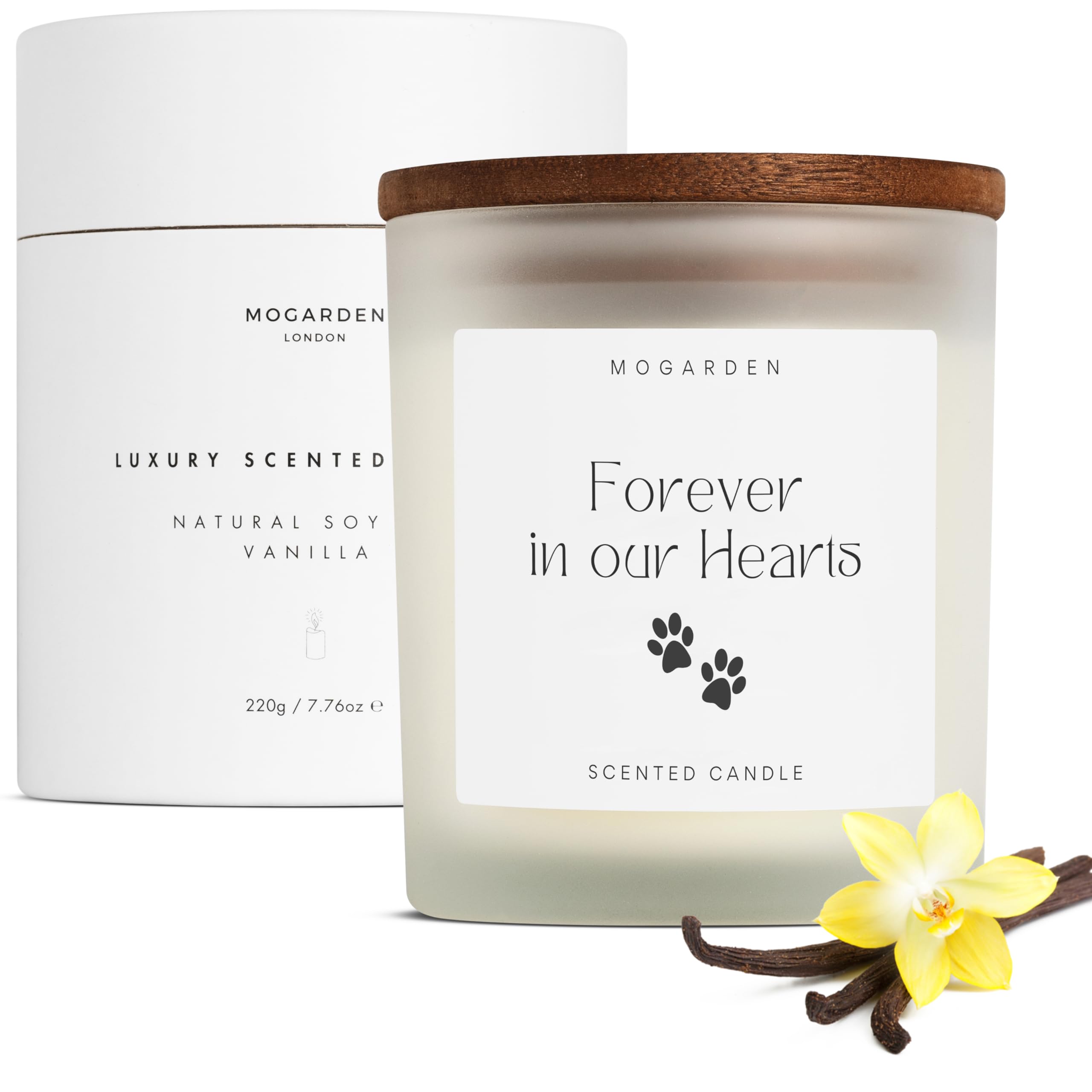 Dog Memorial Gifts Candle, Pet Memorial Gifts, Sympathy Gift, Luxury Vanilla Candle 220g
