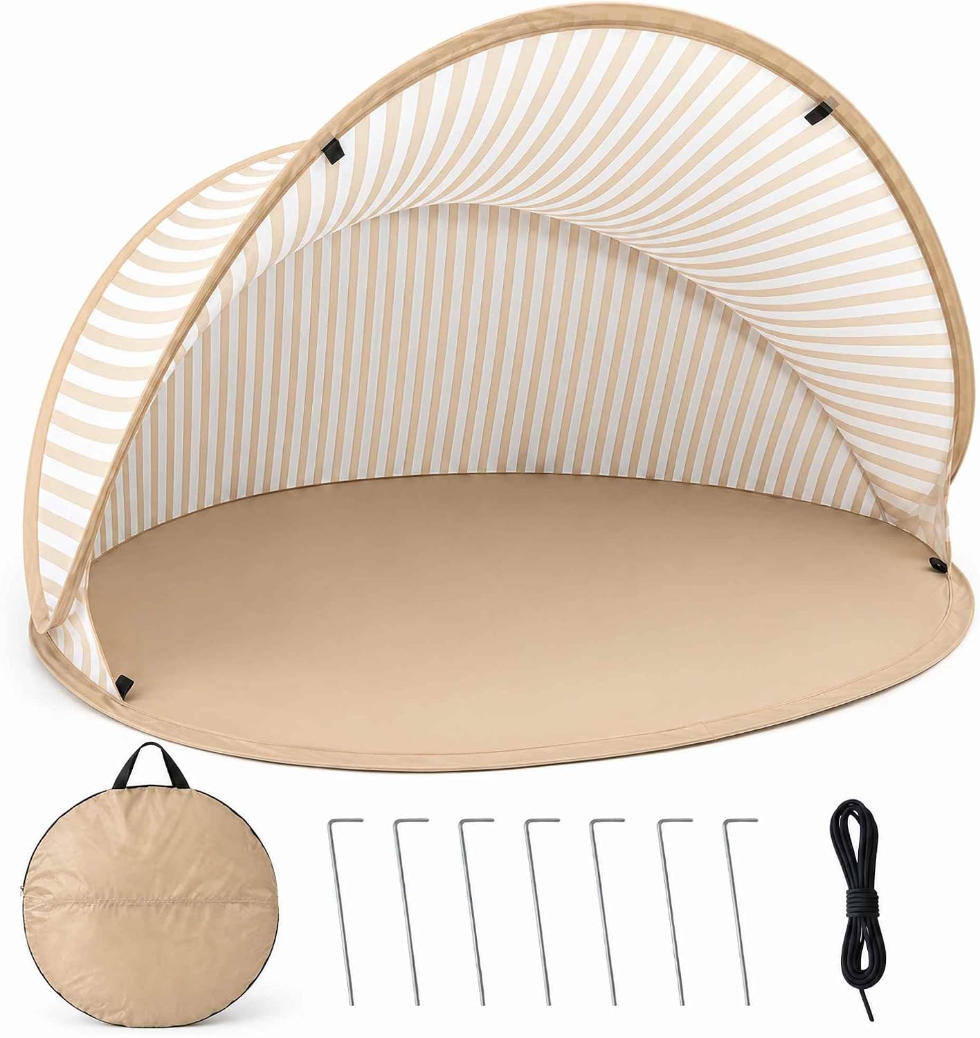 Beach Sun Shade Pop up Tent, Small Foldable Half Beach Tent Easy Set Up
