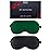 BeeVines 100% Real Mulberry Silk 2 Pack Sleep Mask, Pure Silk Eye Masks with Adjustable Strap for Sleeping, 100% Block Light Eye Shade Cover, Reduces Puffy Eyes Traveling Gifts(Black & Green)