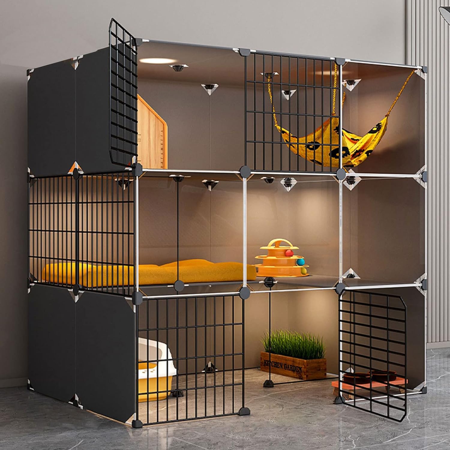 Cat Cages Indoor Large with Roof, Cat Crate Large, Cat House