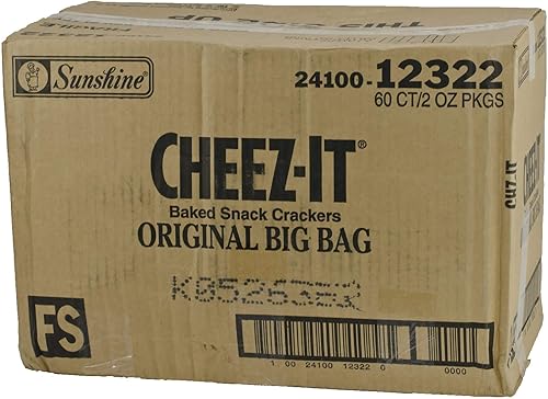 Miniatura 3 de CHEEZ-IT Galletas horneadas, galletas originales, bolsas de 2 onzas (paquete de 60)