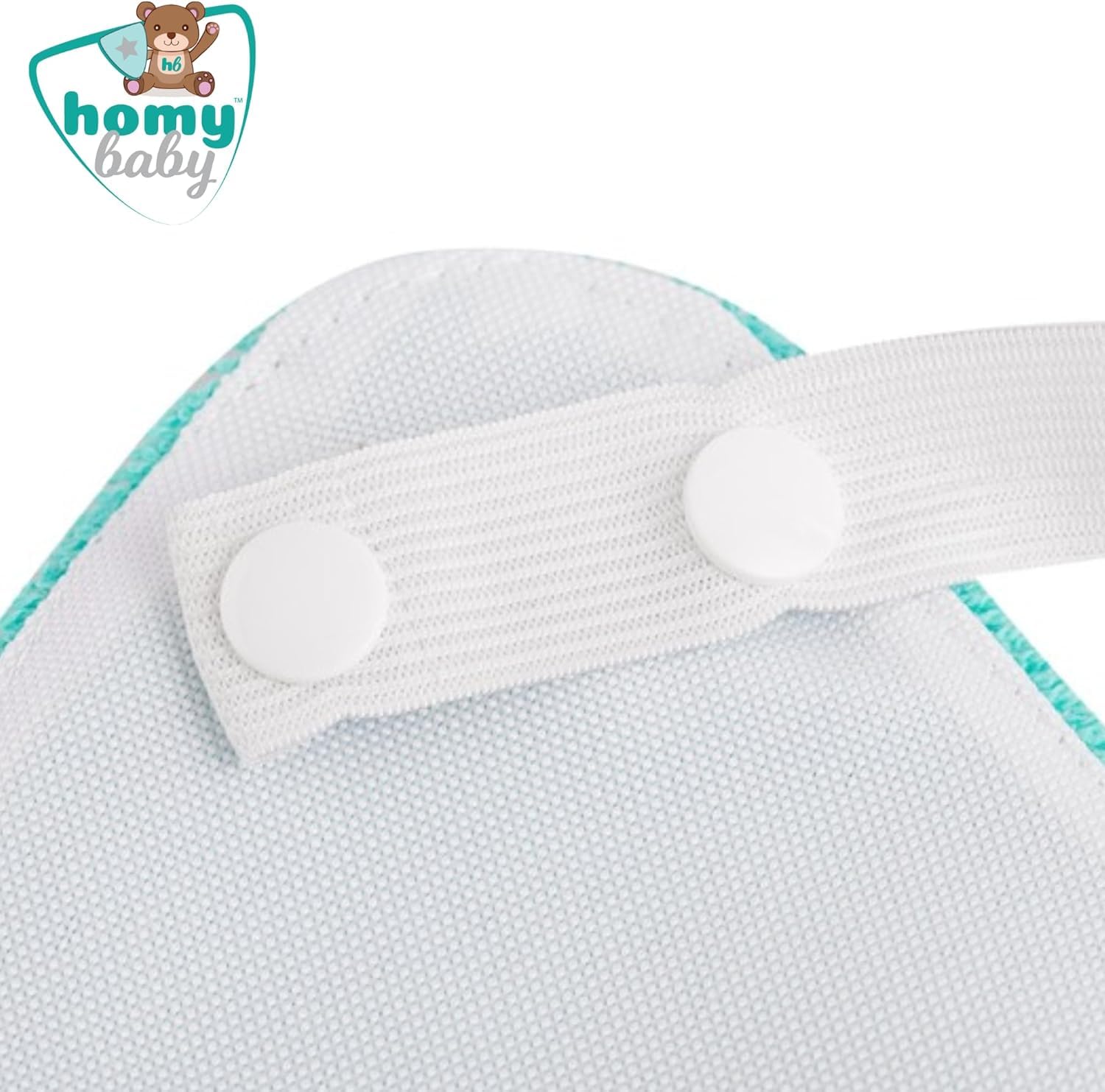 HOMYBABY® Lot 5 Bavoirs Bebe pour DME en Éponge - Bavoir Elastique Maternelle - Idéal pour la Crèche - Bavoir Imperméable Bébé Réutilisable - Puericulture bébé