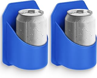 No-Drill Shower Beer Holder, Portable Wall-Mounted Drink & Bottle Holder for Beer Cans & Beverages, Multifunctional Bathroom Organizer for Toiletries Storage, 2 Pack