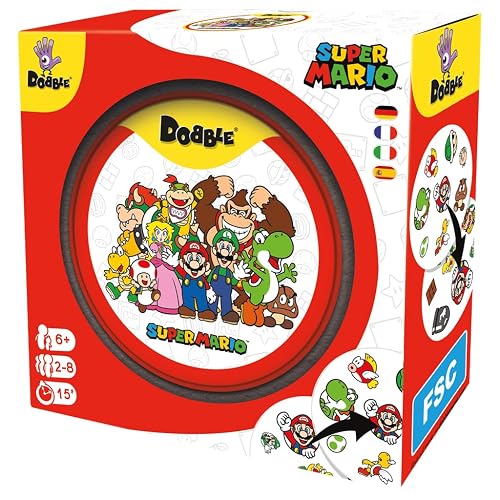Asmodee Dobble Super Mario, Juego de Cartas de Observación y Velocidad