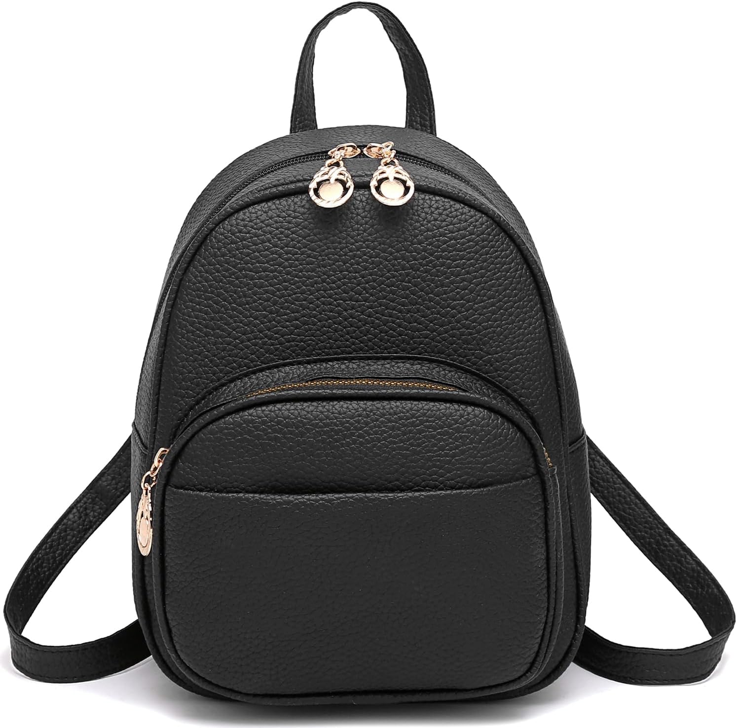 Barsine Little Backpack Bag Small Size Purse Vegan Leather Mini Daypack with Multiple Zipper Pockets
