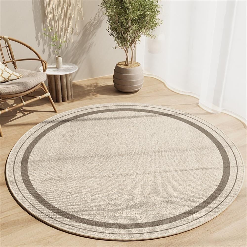 Coussin de chaise de bureau rond style minimaliste marron pour parquet