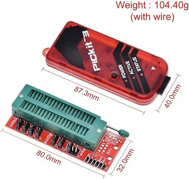 PICKIT3 Programmer + PIC ICD2 PIC Kit 2/3 Programming Adapter Universal Programmer Seat FZ0508