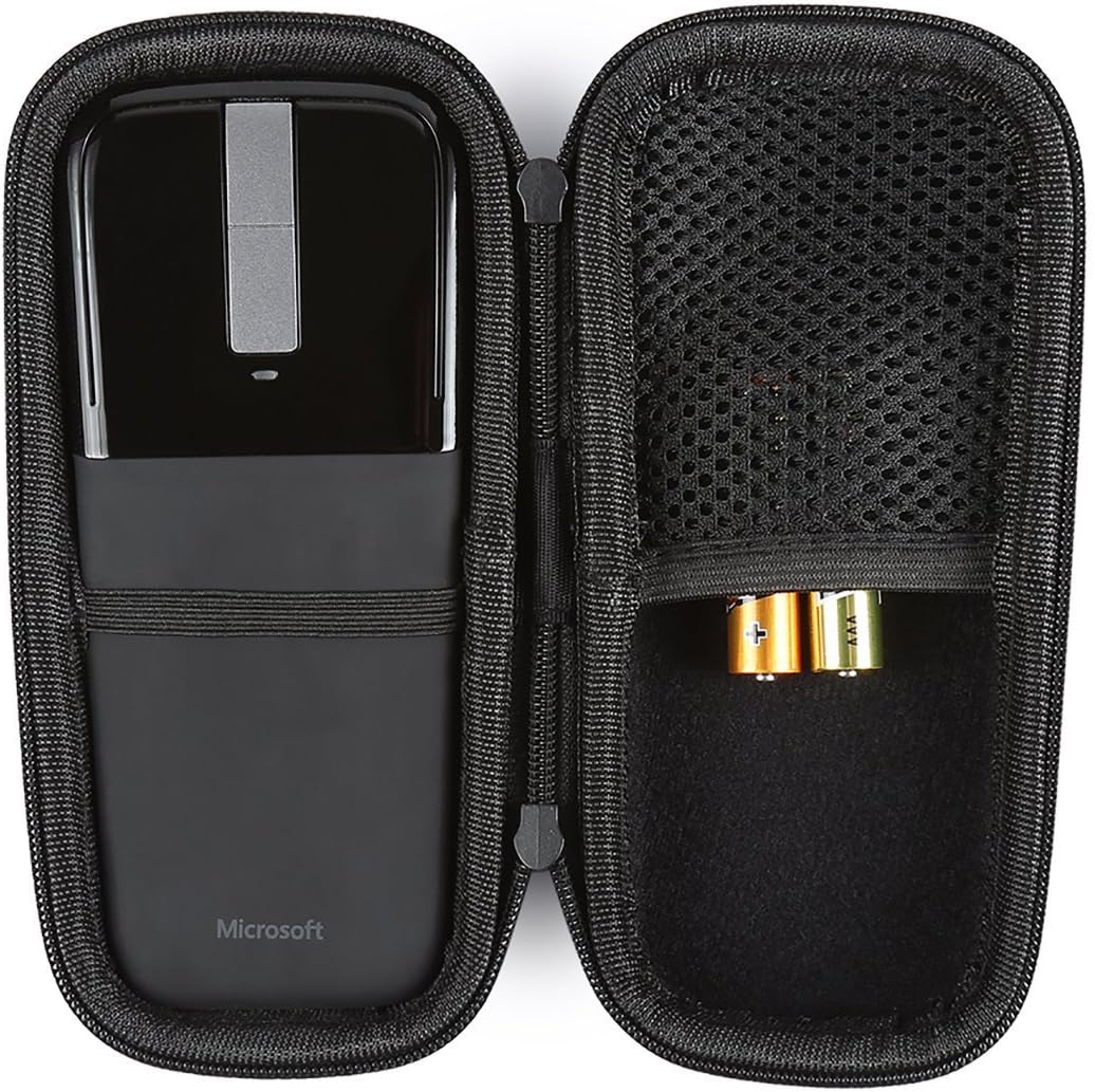 Microsoft Arc Touch Mouse Case,EVA Protective Carrying,Hard EVA Shockproof Travel Storage Pouch Cover Bag,Black