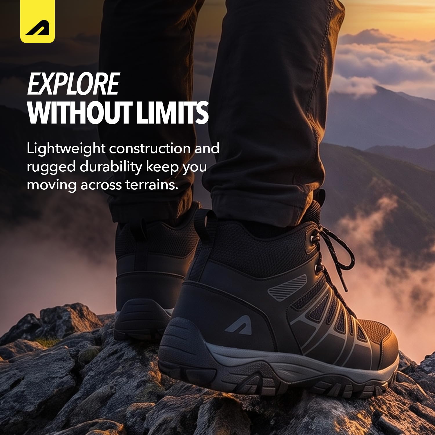 Boldfit Trekking Shoes for man Anti Slip Hiking Shoe for man Outdoor Trekking Shoe for Men Breathable Hiking Boots Comfortable Riding Shoes for Bikers lace up Riding Boots