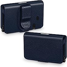 MEDMAX Case for Tandem T:Slim X2 / T:Slim Insulin Pumps, Shockproof Faux Leather Protective Case, Lightweight Cover with Clip for Diabetics, (Navy Blue)