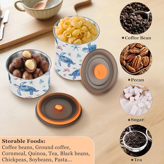 Alaza Canister Airtight 900ml Acero Inoxidable para Café, Té, Azúcar miniatura 7