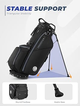 Lightweight 7 Way Golf Stand Bag for Men Women, Upgrade Base