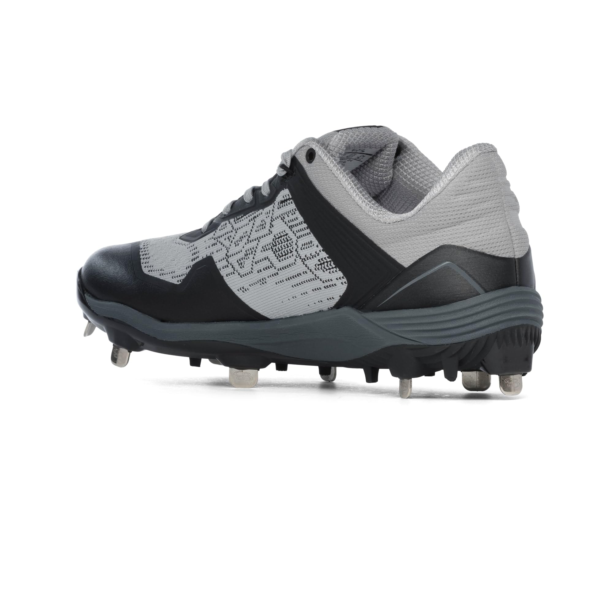 Boombah Viper Pureknit Men's Metal Cleat - Smoke - Gray/Black/Charcoal/Black - Size 10.5