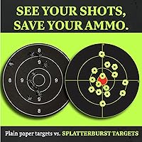 Vista 2 de Splatterburst Targets - Objetivo de salpicaduras de diana de 18 x 24-4 pulgadas - Ve fácilmente tus disparos estallar amarillo fluorescente