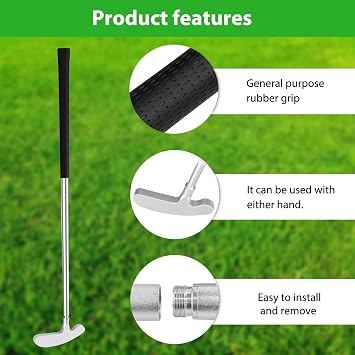 Golf Putter Set, Mini Golf Putting Practice Kit Aluminium Club Golf Gift | Two Way Putter Head,Removable Mini Golf Clubs Set,2 Balls & Target Included,Carry Bag Golf Putting for Home Office Travel