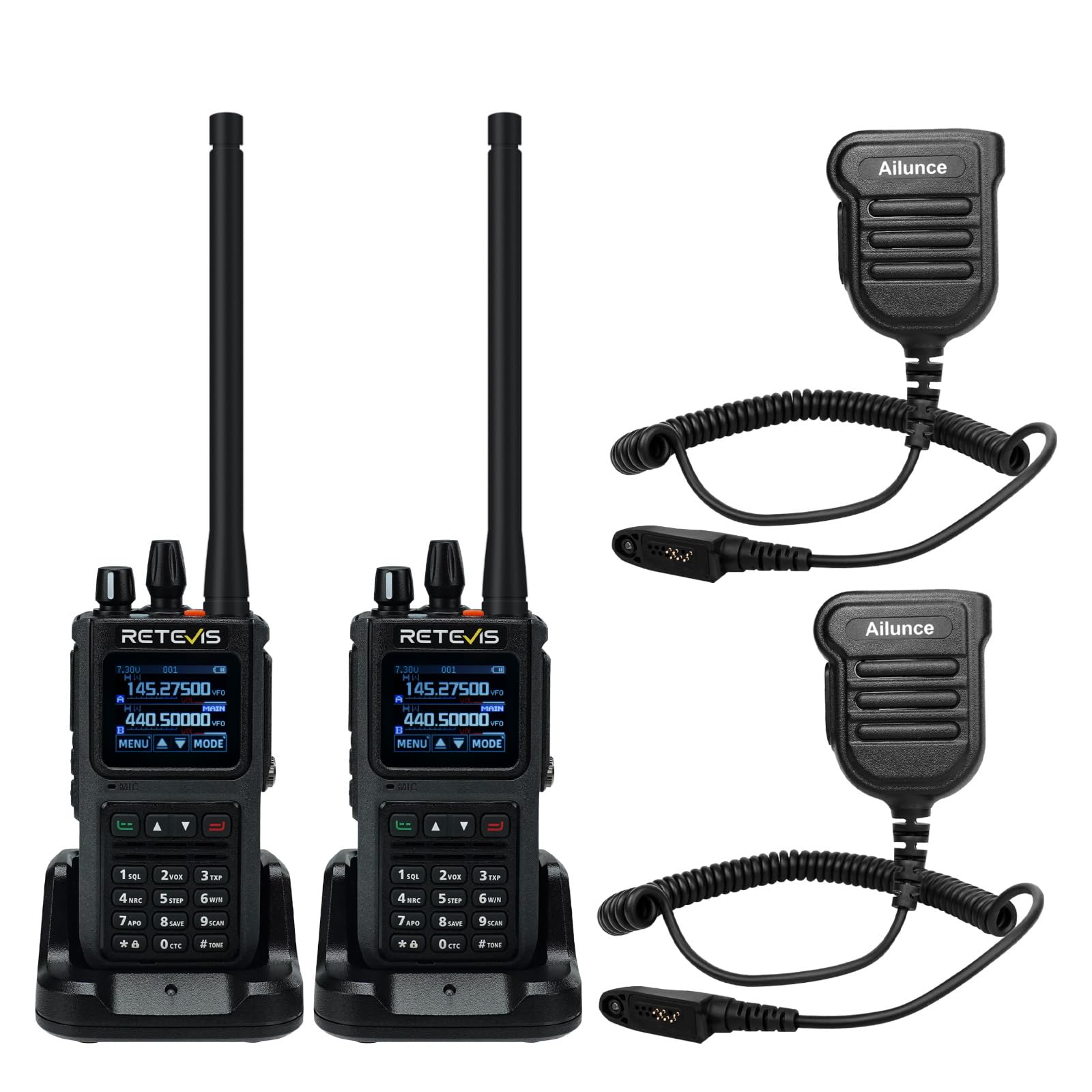 Retevis C1 Walkie Talkies Long Distance, Professional Walkie Talkie IP67 Waterproof 1800mAh Group Call Noise Reduction VOX, Dual Band Walkie Talkie for Adults Forest Rescue (Black, 2pcs Retevis C1 Walkie Talkies Long Distance, Professional Walkie Talkie IP67 Waterproof 1800mAh Group Call Noise Reduction VOX, Dual Band Walkie Talkie for Adults Forest Rescue (Black, 2pcs