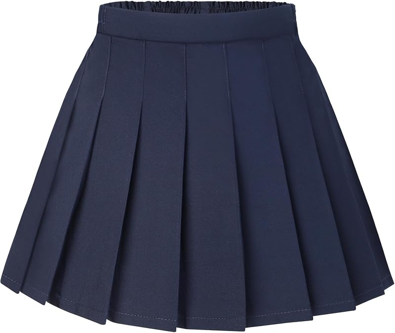 KEREDA Minifalda plisada para niñas, faldas de uniforme escolar de tenis de cintura alta