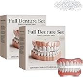 Advanced Customized Full Denture Set, Silicone Reline Denture Set, Soft and Comfortable, Denture Silicone Reline Kit for Men & Women (2Pcs)