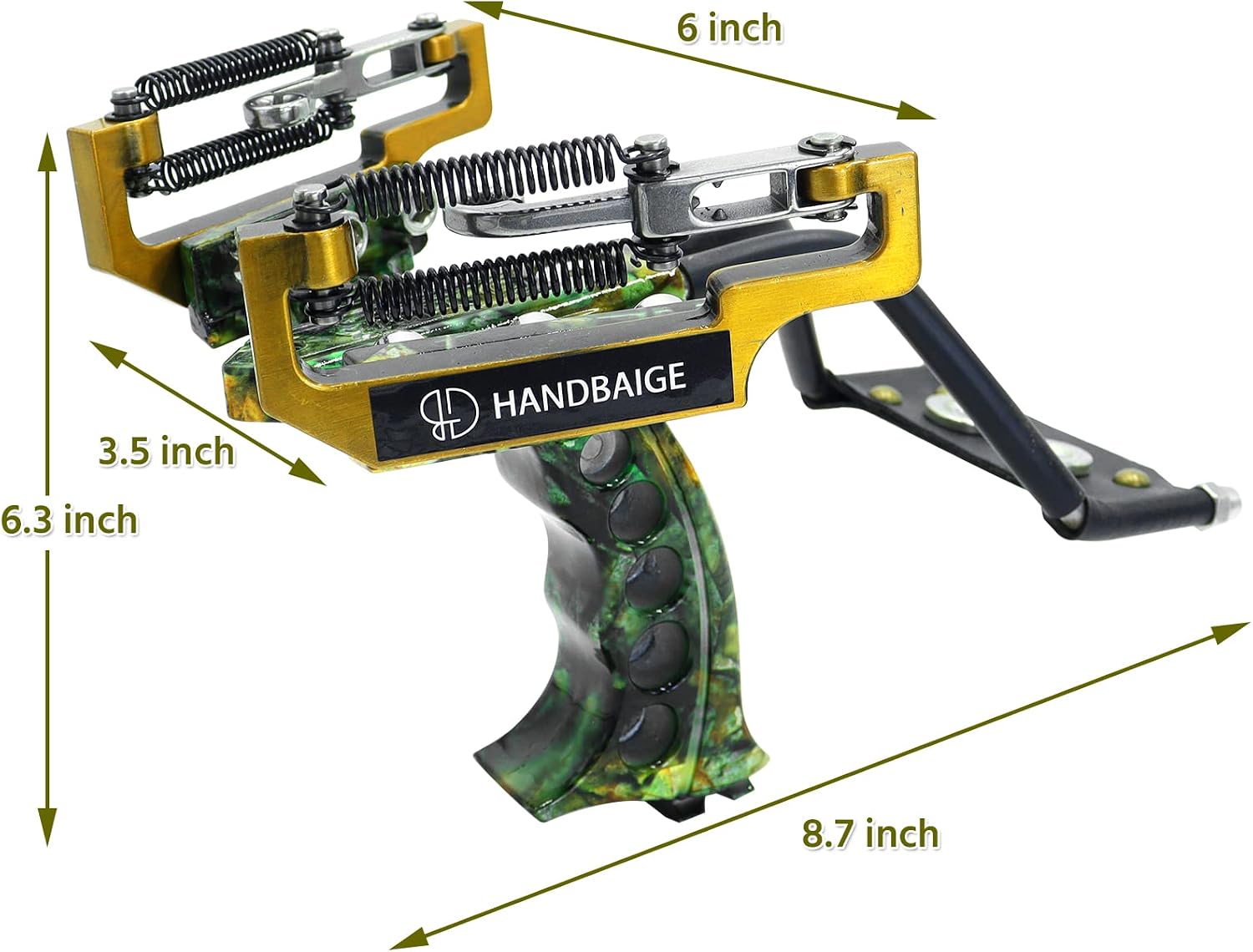 Hunting Slingshot with 6 Replacement Rubber Bands & 50 Ammo Balls Outdoor Compound Sling Shot Set for Adults