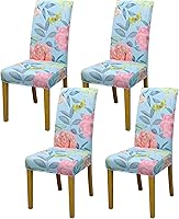 Vista 47 de Fundas para sillas de comedor, juego de 2 fundas para sillas de comedor o cocina, lavables, protectoras, para sillas Parsons, para el hogar, Beige