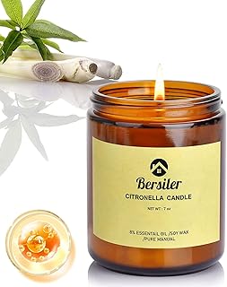 Aromatherapy Candles, Scented Candles, 7 OZ Lemongrass Citronella Candles, Stress Relief and Relax for Home & Bedroom Gift for Women Birthday Christmas, Soy Wax Candle